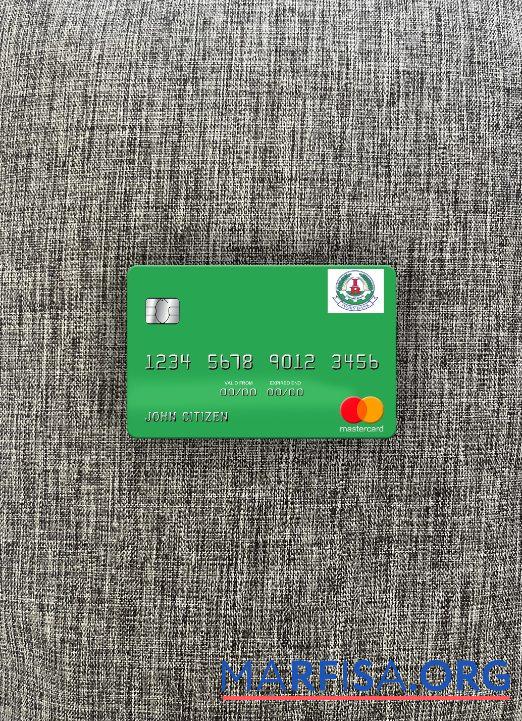Южный Судан Ivory Банковский mastercard фотообраз Лицевая сторона шаблон