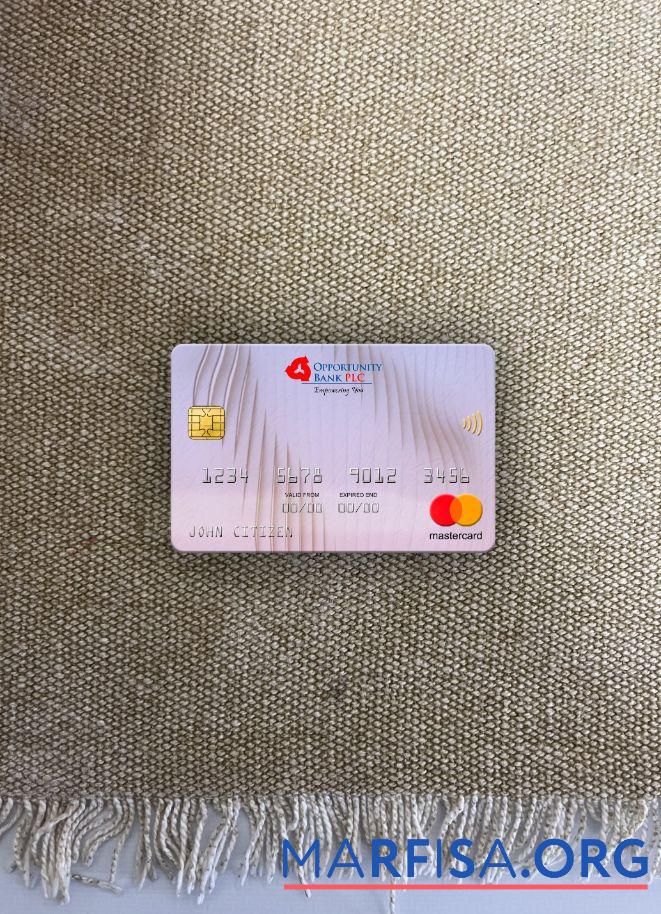 Южный Судан Opportunity Банковский mastercard фотообраз Лицевая сторона образец