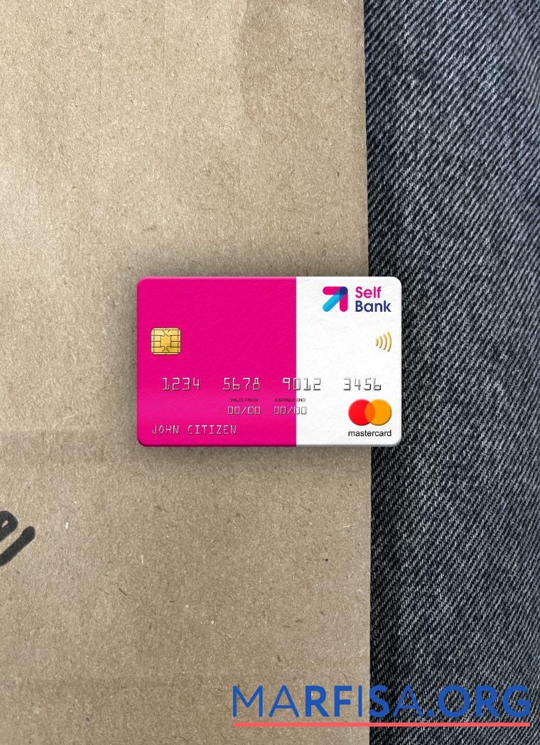 Испания Self Банковский mastercard фотообраз Лицевая сторона шаблон