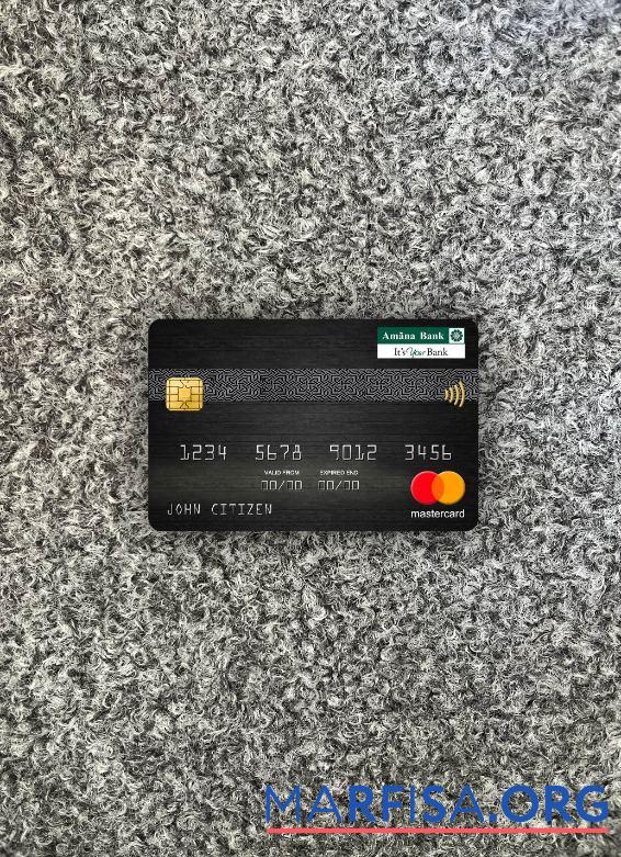 Шри-Ланка Amana Банковский mastercard фотообраз Лицевая сторона шаблон
