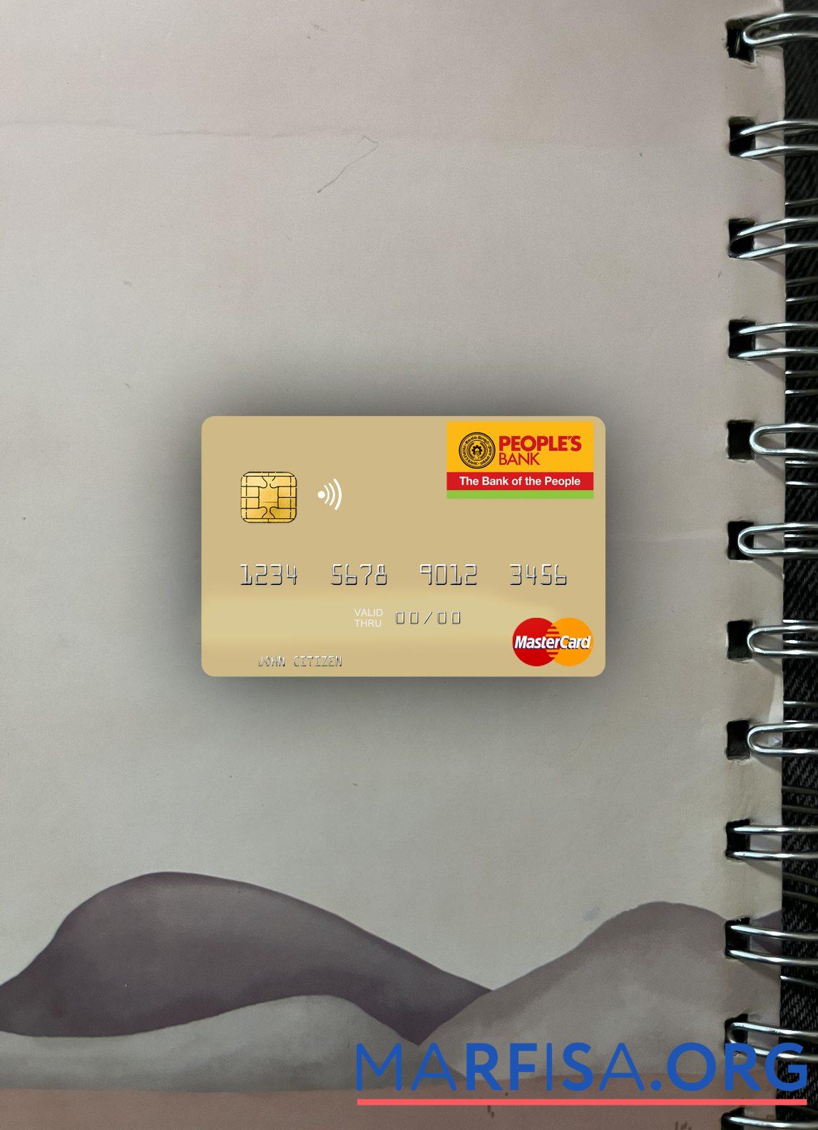 Шри-Ланка PeopleΓÇÖs Банковский mastercard фотообраз Лицевая сторона дизайн