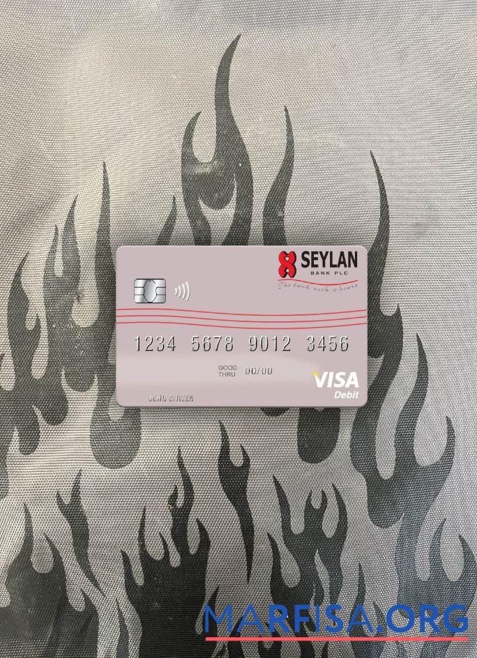 Шри-Ланка Seylan Банковский Plc Виза Дебет Карта фотообраз Лицевая сторона дизайн