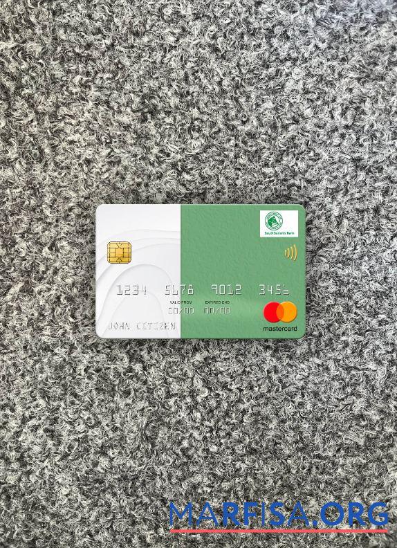 Судан Saudi Sudanese Банковский mastercard фотообраз Лицевая сторона макет