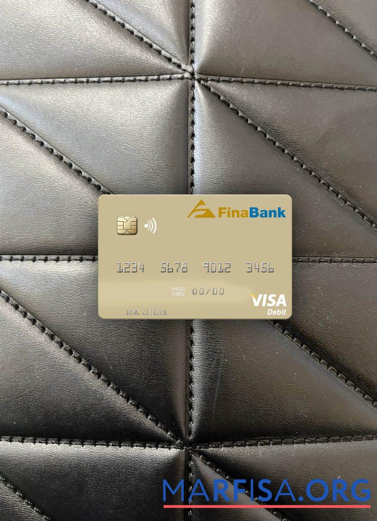 Суринам Finabank N.V. Виза Дебет Карта фотообраз Лицевая сторона предпросмотр