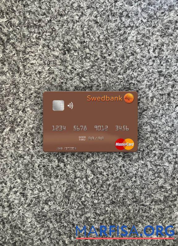 Швеция Swedbank mastercard фотообраз Лицевая сторона дизайн