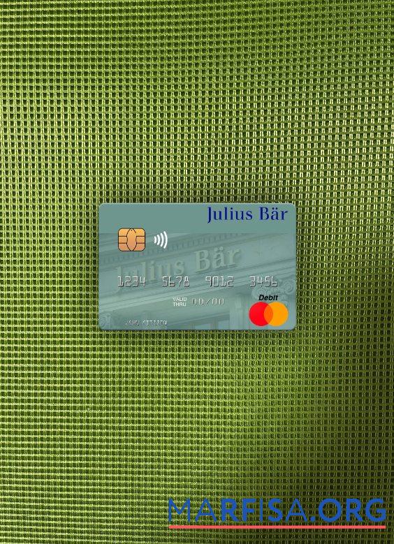 Швейцария Julius Baer Group AG mastercard фотообраз Лицевая сторона дизайн