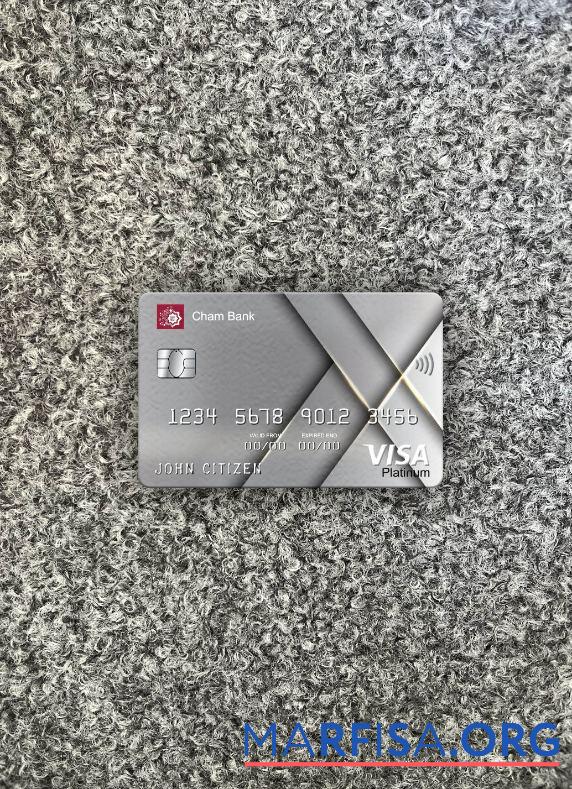 Сирия Cham Банковский Виза platinum Карта фотообраз Лицевая сторона предпросмотр