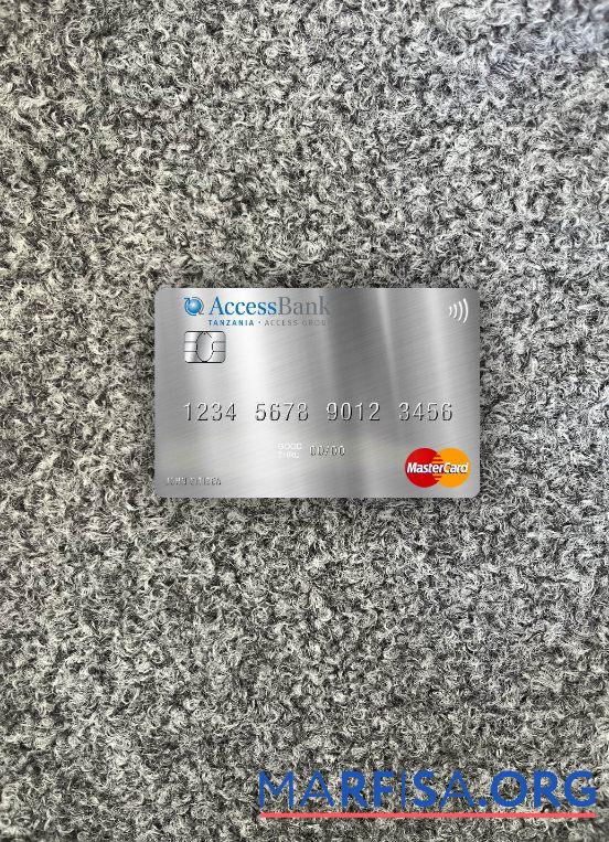 Танзания AccessBank mastercard фотообраз Лицевая сторона макет