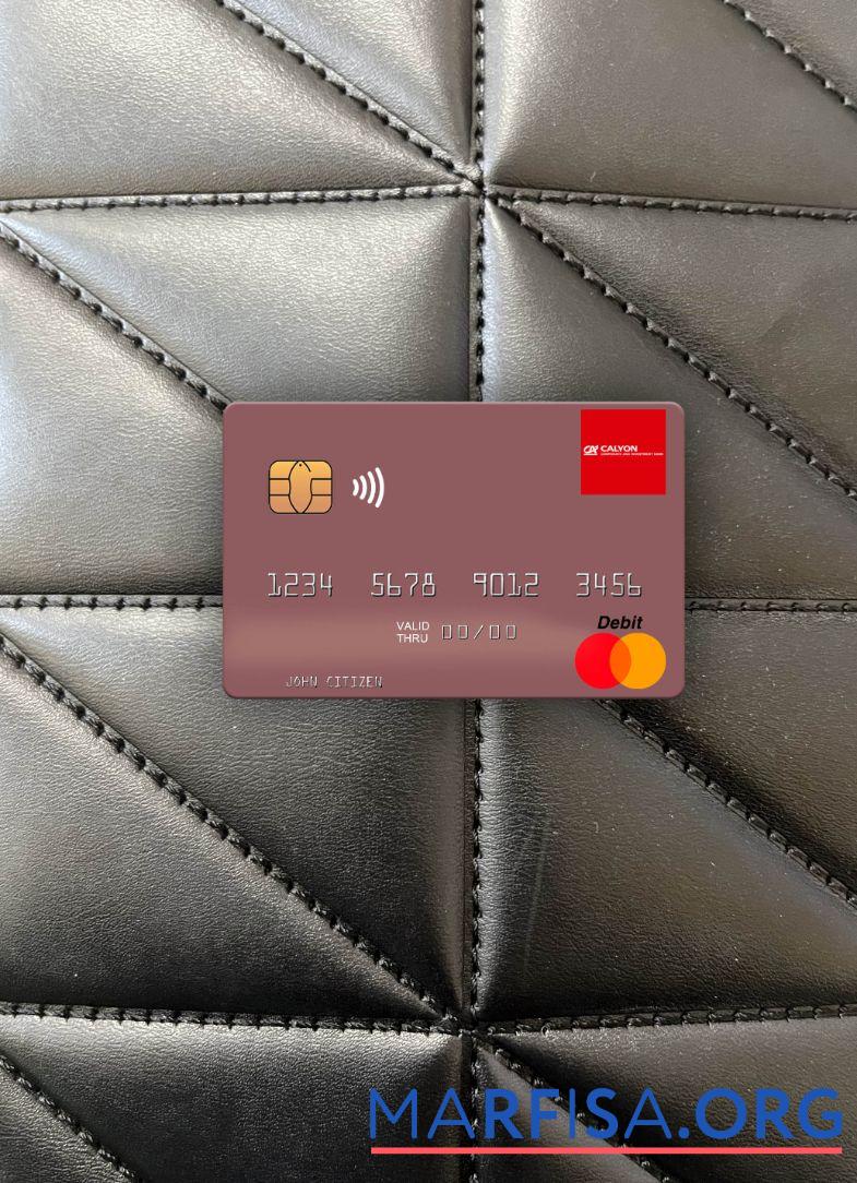 Таиланд Calyon Банковский mastercard фотообраз Лицевая сторона макет