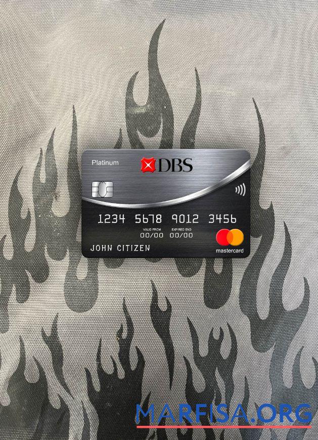 Таиланд DBS Банковский mastercard platinum фотообраз Лицевая сторона шаблон