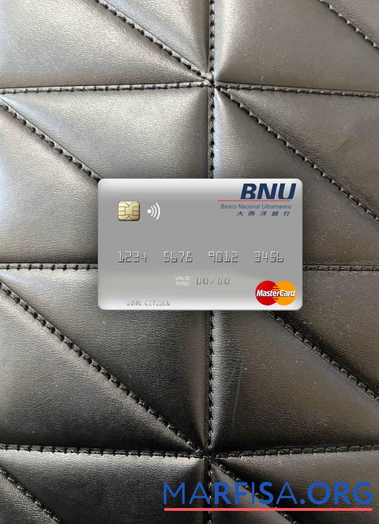 Timor Leste Banco Nacional Ultramarino building mastercard фотообраз Лицевая сторона макет