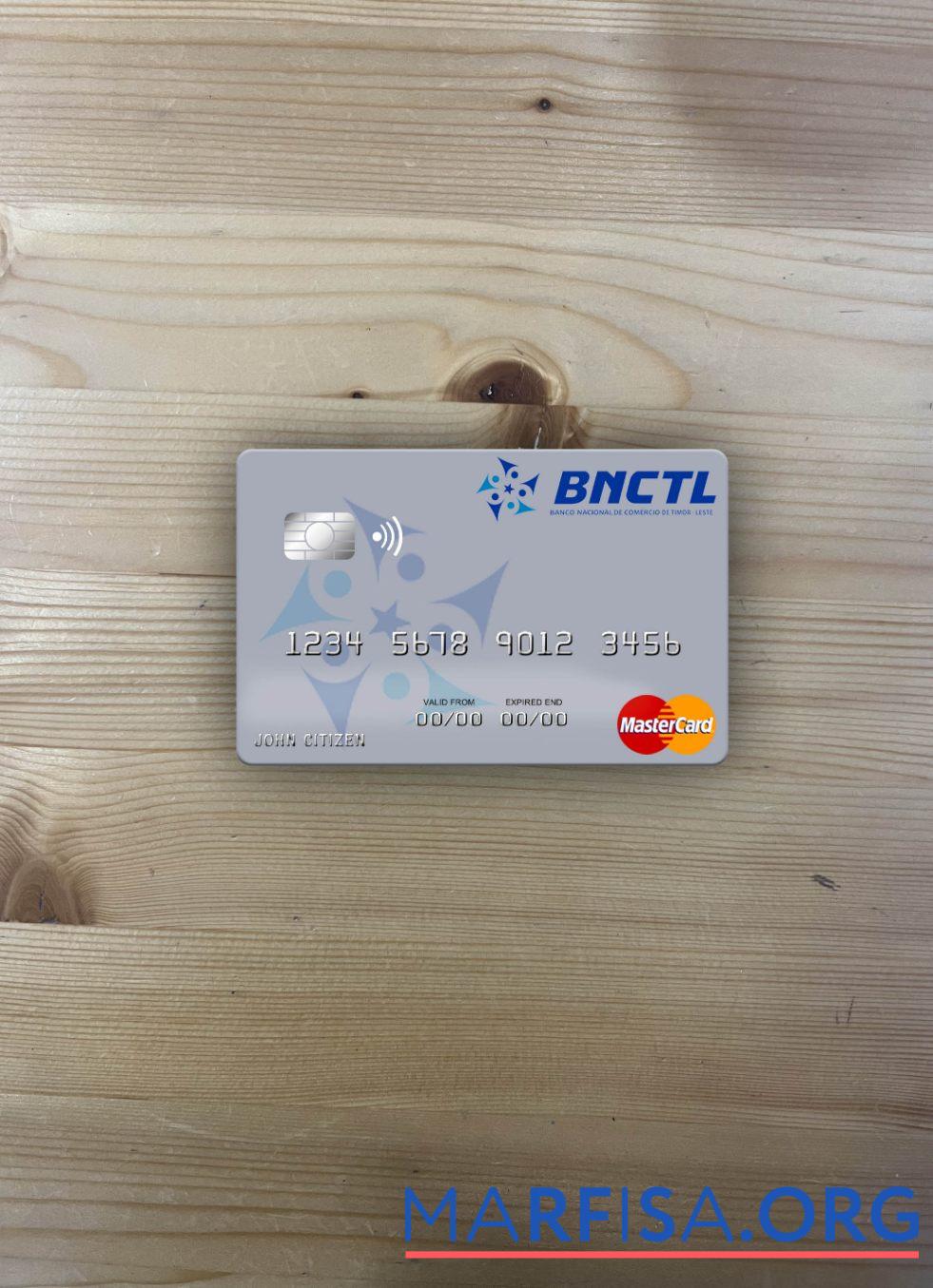 Timor Leste Banco Nacional de Come╠ürcio de Timor Leste mastercard фотообраз Лицевая сторона предпросмотр