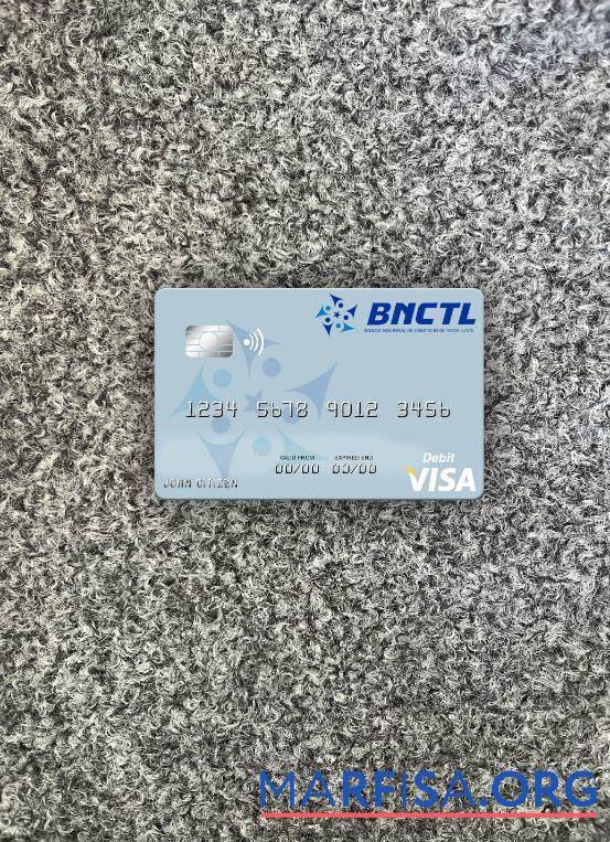 Timor Leste Banco Nacional de Come╠ürcio de Timor Leste Виза Дебет Карта фотообраз Лицевая сторона предпросмотр