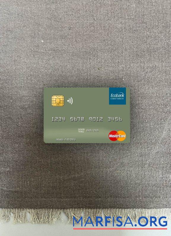 Того Ecobank mastercard фотообраз Лицевая сторона образец
