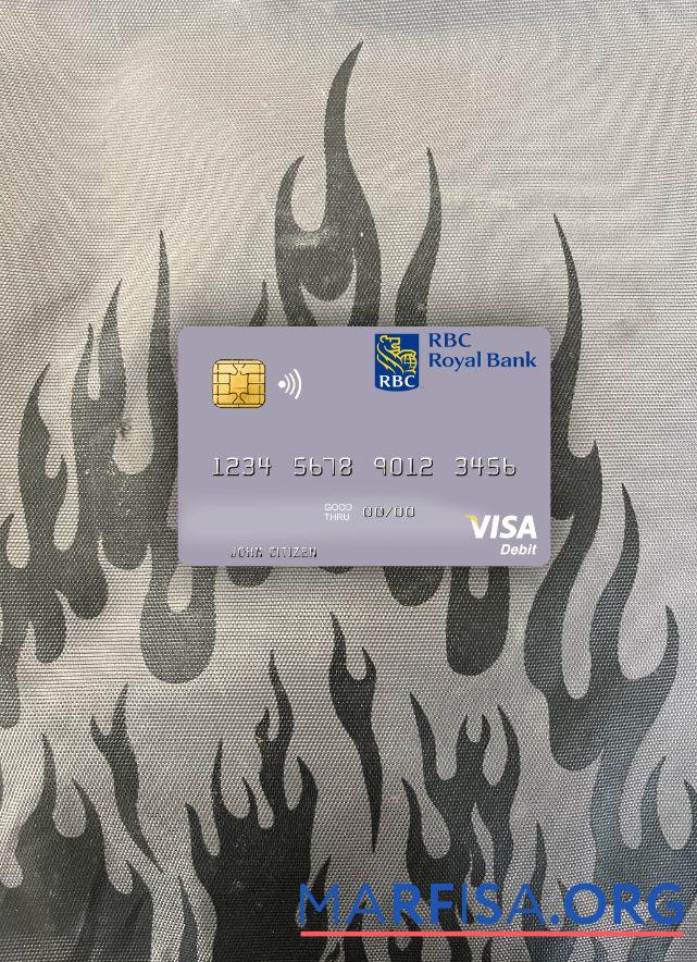 Тринидад и Тобаго RBC Royal Банковский Виза Дебет Карта фотообраз Лицевая сторона шаблон