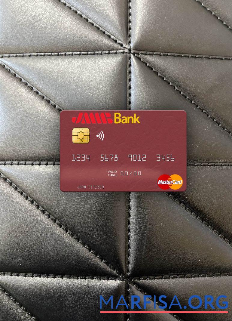 Тунис JMMB Банковский mastercard фотообраз Лицевая сторона макет
