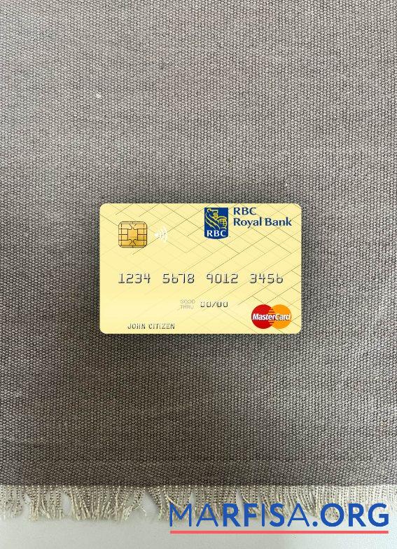 Тунис RBC Royal Банковский mastercard фотообраз Лицевая сторона образец