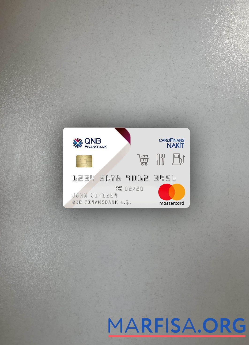 Турция QNB Finansbank Карта фотообраз Лицевая сторона предпросмотр