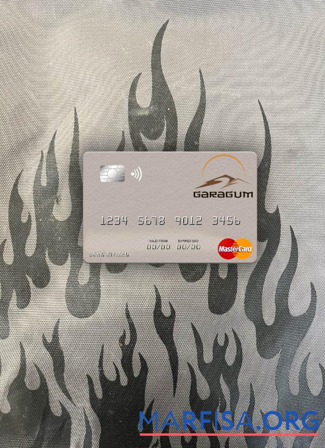 Туркменистан Garagum IJSB mastercard фотообраз Лицевая сторона шаблон