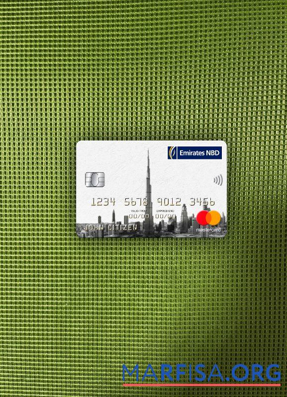 ОАЭ Dubai Emirates NBD Банковский mastercard фотообраз Лицевая сторона макет