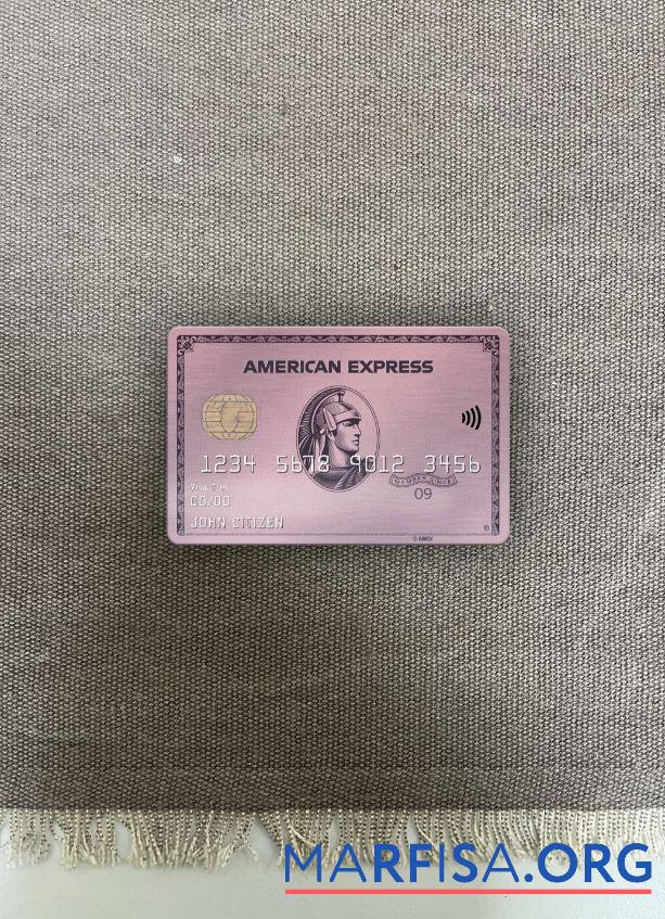США ADP Earnings Банковский AMEX rose gold Карта фотообраз Лицевая сторона дизайн