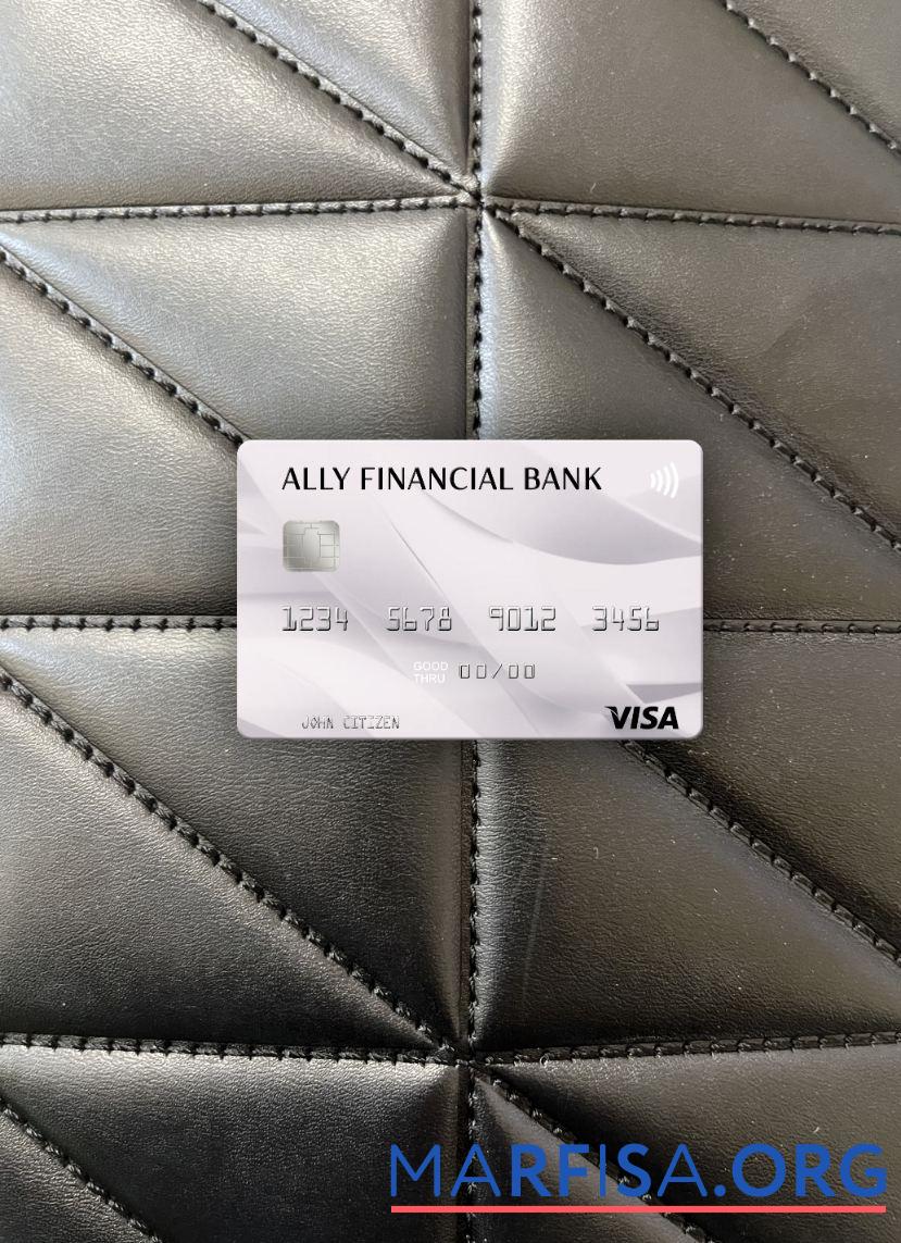 США Ally Financial Банковский Виза Карта фотообраз Лицевая сторона дизайн