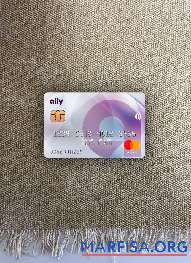 США Ally Банковский mastercard фотообраз Лицевая сторона дизайн