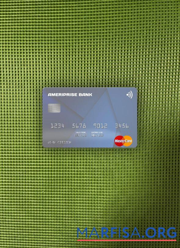 США Ameriprise Банковский mastercard фотообраз Лицевая сторона предпросмотр