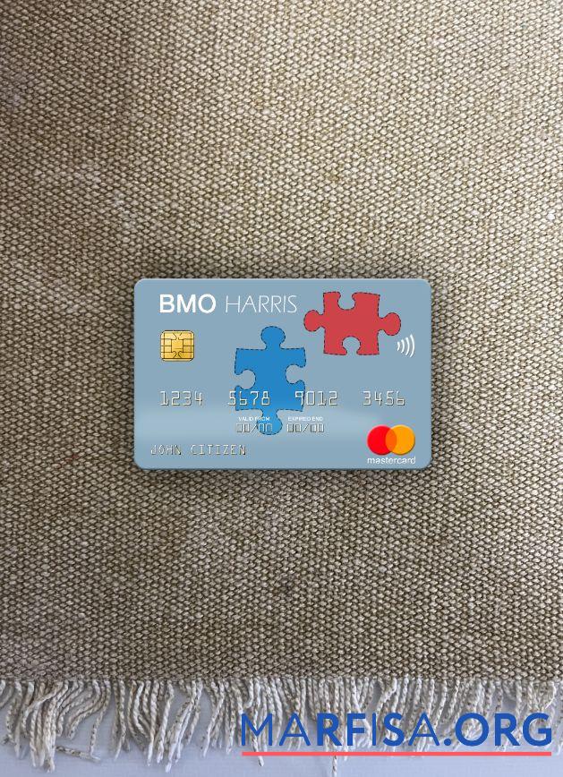 США BMO Harris Банковский mastercard фотообраз Лицевая сторона дизайн