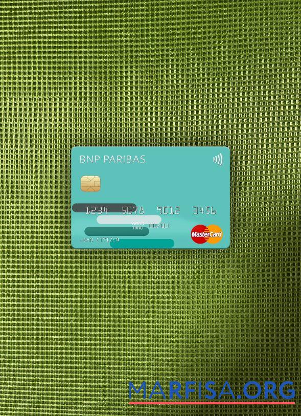 США BNP Paribas Банковский mastercard фотообраз Лицевая сторона образец