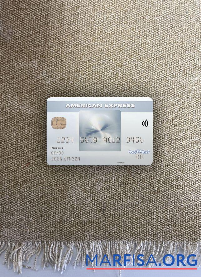 США Банковский of Новый York Mellon AMEX everyday Карта фотообраз Лицевая сторона образец