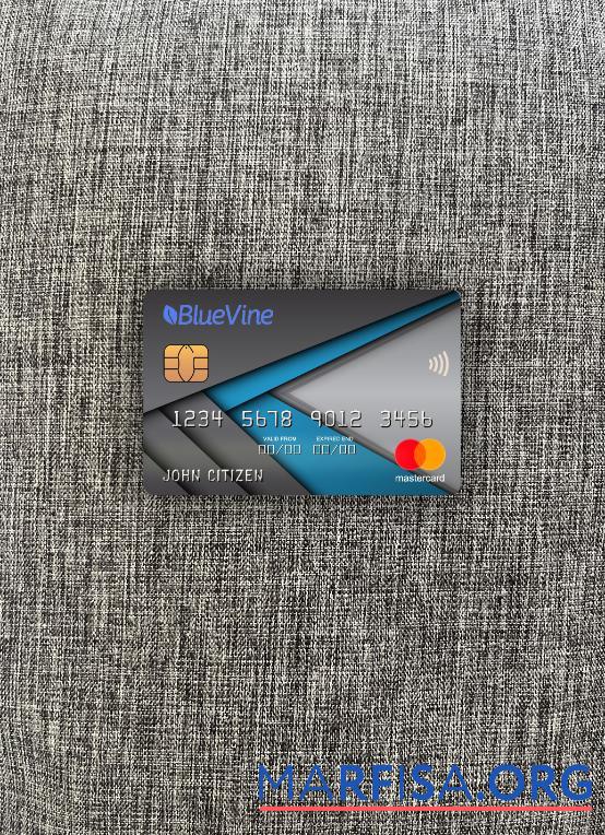 США California BlueVine Банковский mastercard фотообраз Лицевая сторона макет