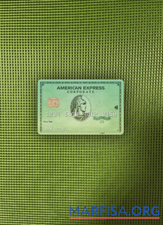 США California Varo Банковский AMEX зелёный Карта фотообраз Лицевая сторона макет