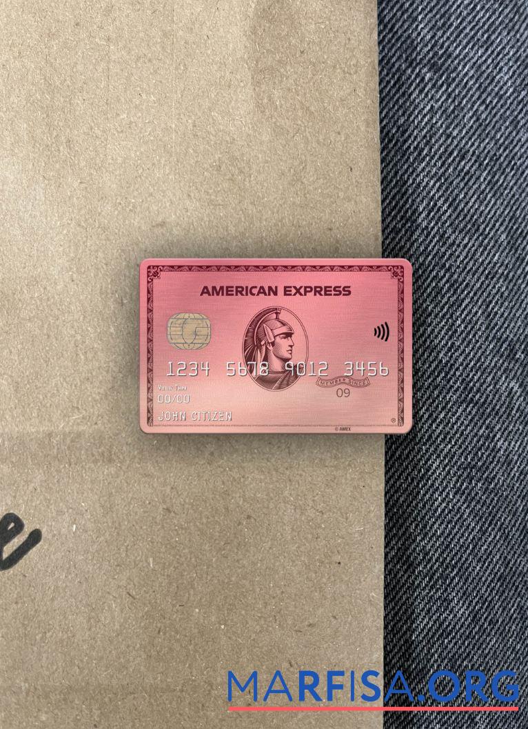 США Capital One Банковский AMEX rose gold Карта фотообраз Лицевая сторона шаблон