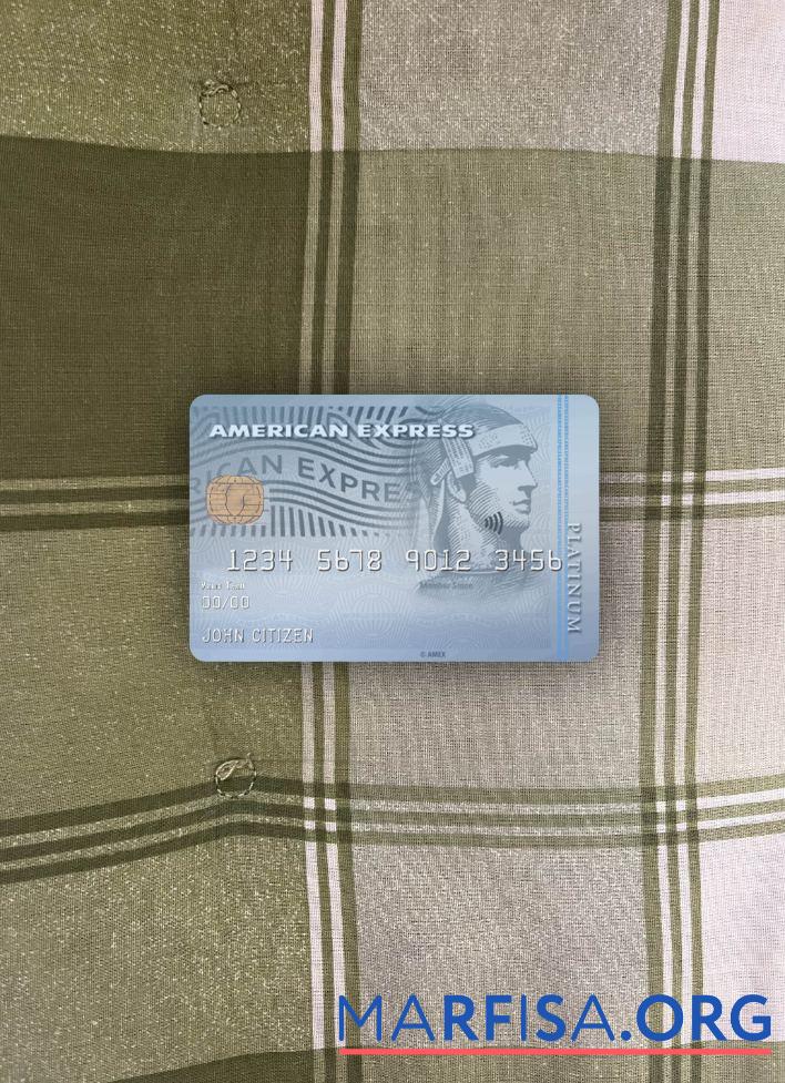 США Carrington Ипотека Services Банковский AMEX platinum Карта фотообраз Лицевая сторона дизайн