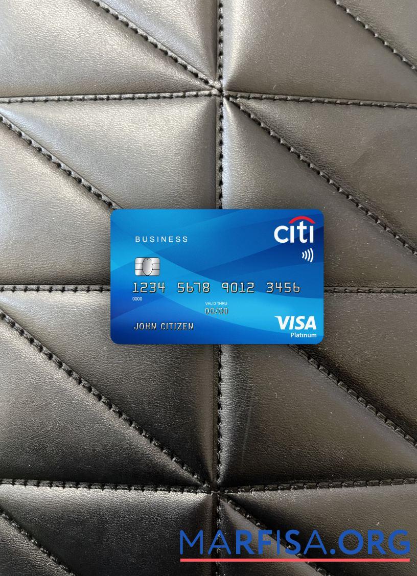 США Citibank Виза Platinum Карта фотообраз Лицевая сторона предпросмотр