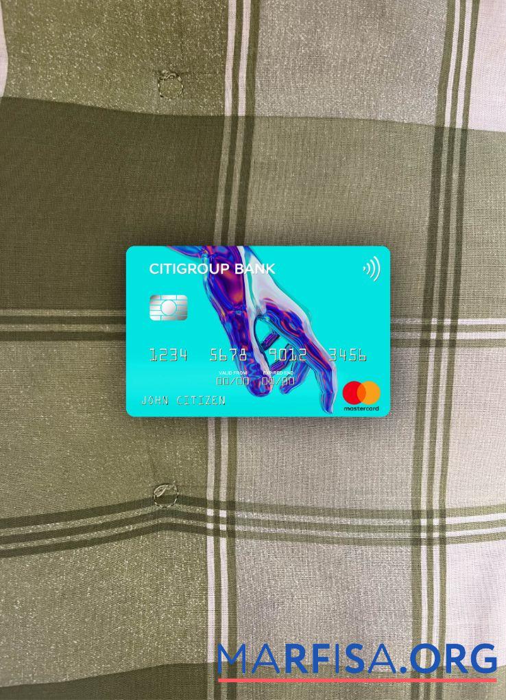 США Citigroup Банковский mastercard фотообраз Лицевая сторона предпросмотр