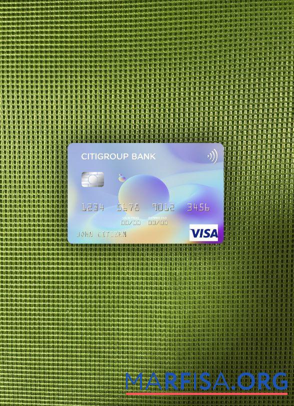 США Citigroup Банковский Виза Карта фотообраз Лицевая сторона предпросмотр