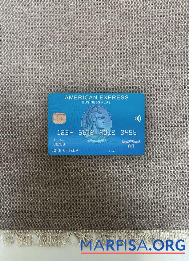 США Citizens Банковский amex синий Бизнес plus Карта фотообраз Лицевая сторона предпросмотр