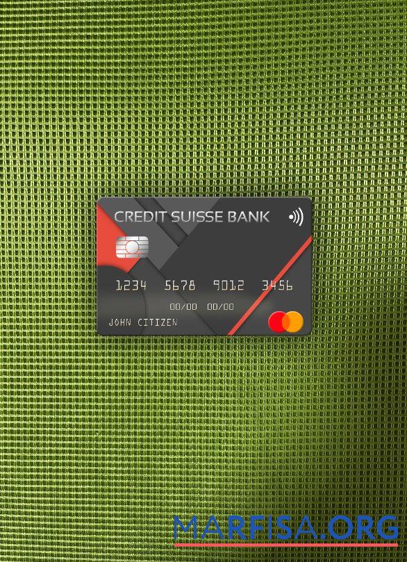 США Кредит Suisse Банковский mastercard фотообраз Лицевая сторона макет