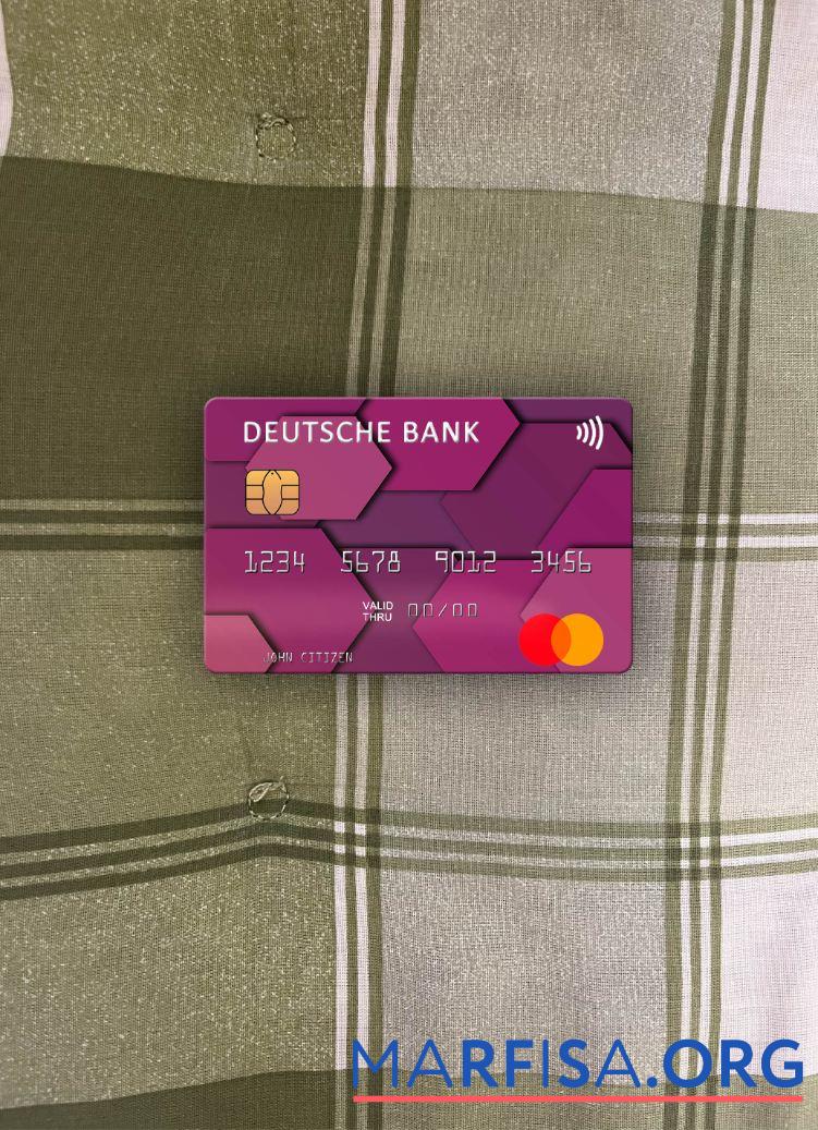 США Deutsche Банковский mastercard фотообраз Лицевая сторона макет