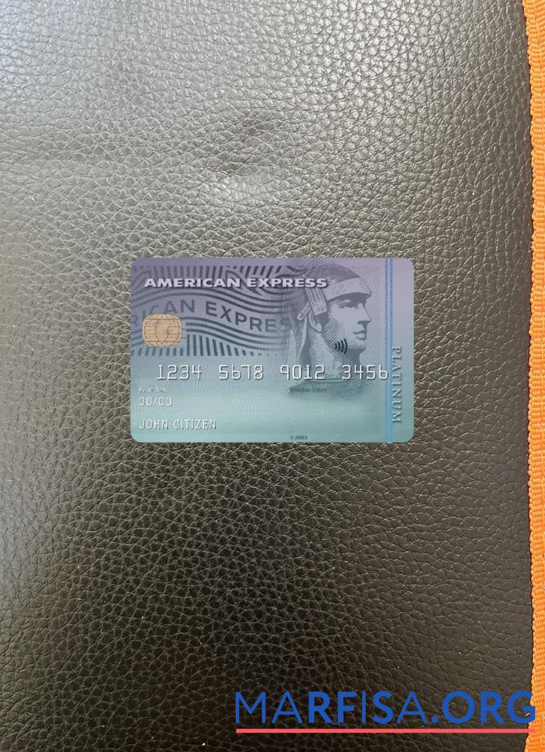 США Discover Банковский AMEX platinum Карта фотообраз Лицевая сторона макет