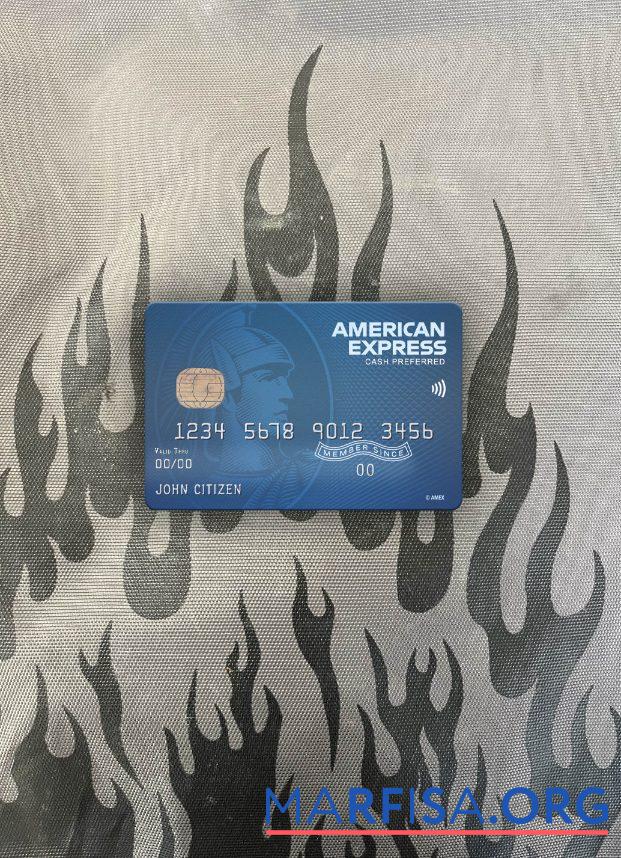 США Fifth Third Банковский AMEX синий cash preferred Карта фотообраз Лицевая сторона шаблон
