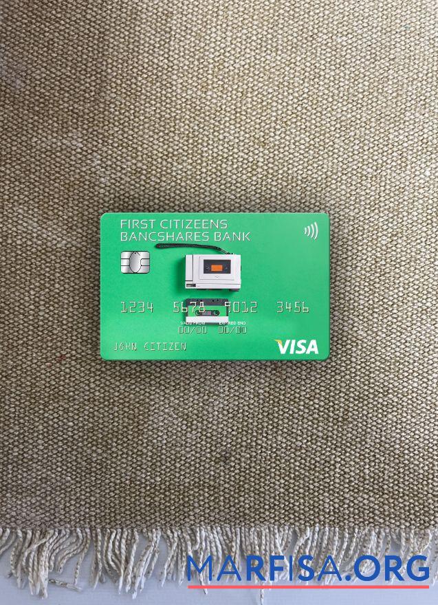 США First Citizens BancShares Банковский Виза Карта фотообраз Лицевая сторона образец