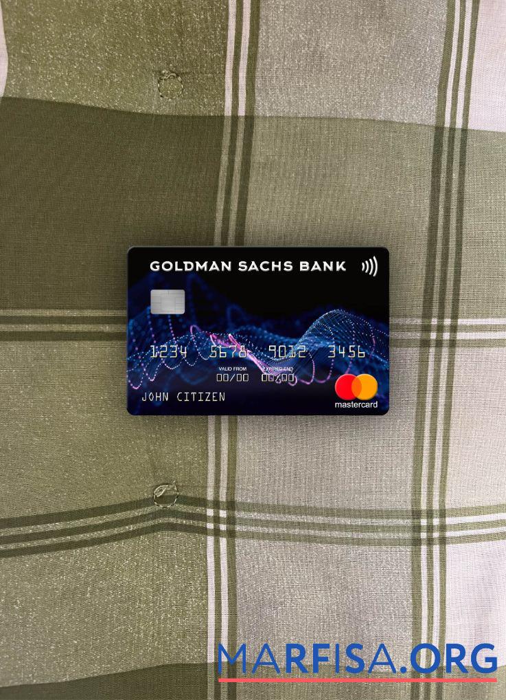 США Goldman Sachs Банковский mastercard фотообраз Лицевая сторона макет