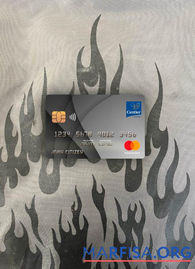 США Indiana Centier Банковский mastercard фотообраз Лицевая сторона шаблон