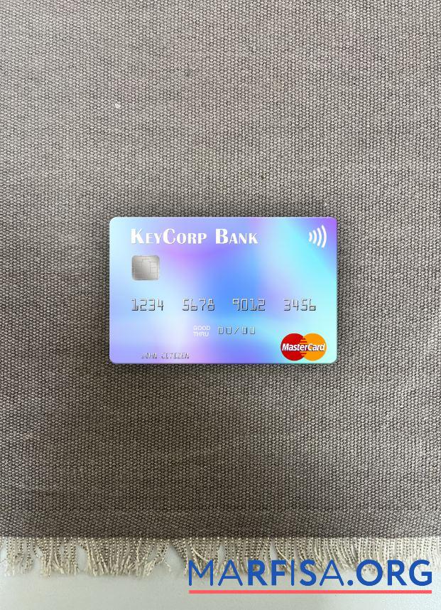 США KeyCorp Банковский mastercard фотообраз Лицевая сторона макет