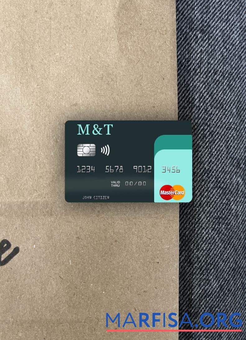 США M&T Банковский mastercard фотообраз Лицевая сторона дизайн