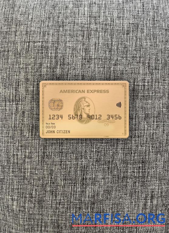 США MOVO Банковский AMEX gold Карта фотообраз Лицевая сторона шаблон