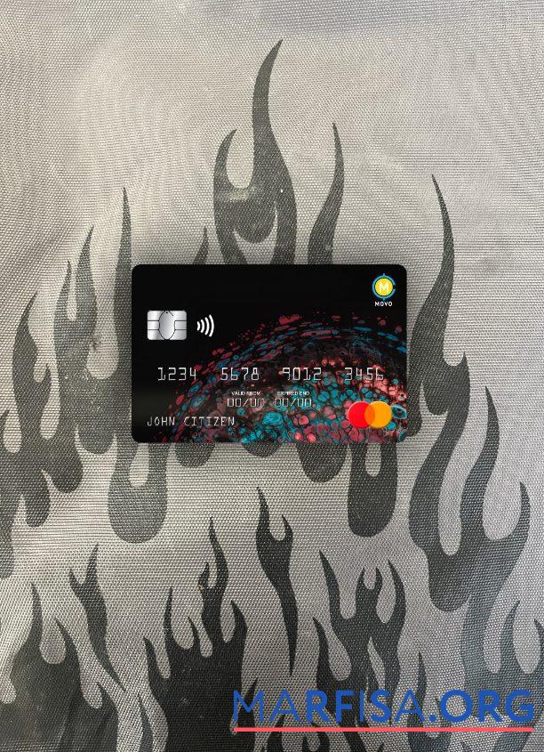 США MOVO Банковский mastercard фотообраз Лицевая сторона образец